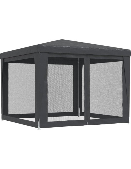 Carpa de Fiesta YELWHI 3x3m con 4 Paredes de Malla Antracita Carpa de Fiesta YELWHI 3x3m con 4 Paredes de Malla Antracita