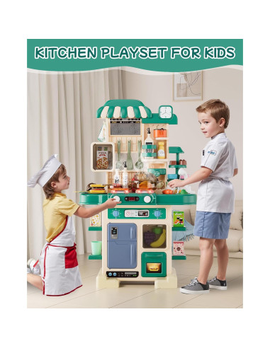 Juego de Cocina Infantil Eohemeral con Luces y Sonidos Verde