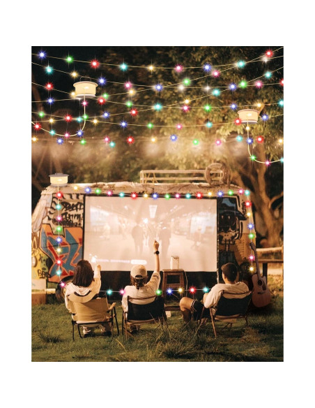 Luces de Camping RGB HomeBest 10m Recargables Impermeables Luces de Camping RGB HomeBest 10m Recargables Impermeables
