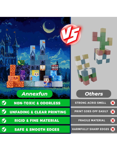 Bloques Magnéticos 100 PCS Castillo Azul Annexfun - Juguetes STEM