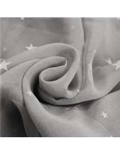 Cortinas Transparentes Eimilaly 2 Paneles 243,84 cm Estrellas 2