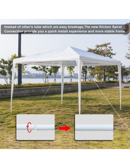 Carpa de Canopy 3x3m Simply-ME Blanca Impermeable para Fiesta Carpa de Canopy 3x3m Simply-ME Blanca Impermeable para Fiesta