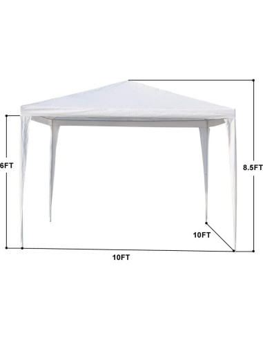 Carpa de Canopy 3x3m Simply-ME Blanca Impermeable para Fiesta