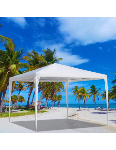 Carpa de Canopy 3x3m Simply-ME Blanca Impermeable para Fiesta