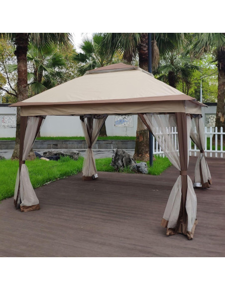 Toldo Gazebo Pop Up Lapday 3.4x3.4m con Red Desmontable Toldo Gazebo Pop Up Lapday 3.4x3.4m con Red Desmontable