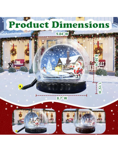 Globo de Nieve Inflable Navidad SAYOK 3m con Ventilador