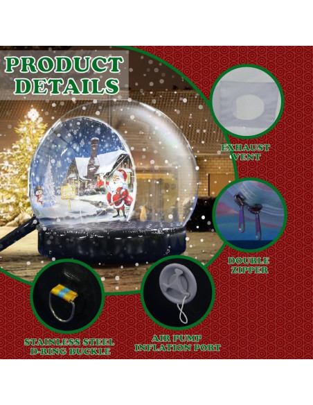 Globo de Nieve Inflable Navidad SAYOK 3m con Ventilador Globo de Nieve Inflable Navidad SAYOK 3m con Ventilador