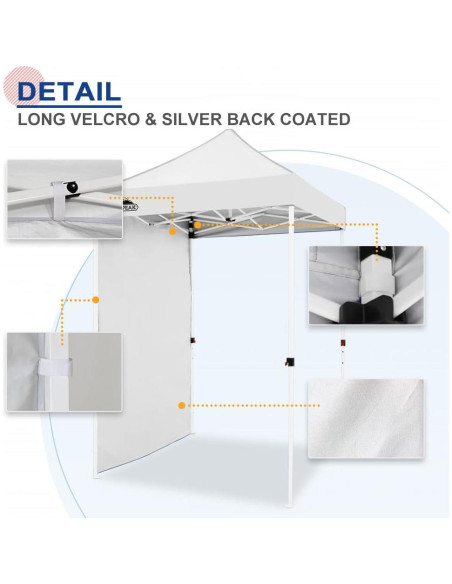 Pared lateral EAGLE PEAK 149.86x203.2 cm para toldo blanco Pared lateral EAGLE PEAK 149.86x203.2 cm para toldo blanco