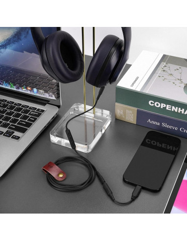 Cable de Audio Geekria 1.7m con Micrófono para Beats