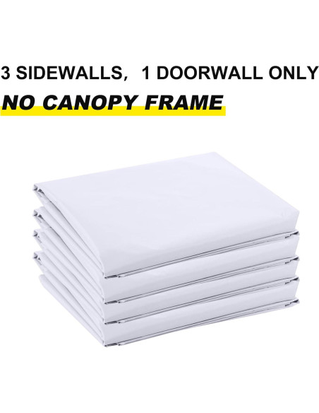 Pared Lateral Inclinada ABCCANOPY 4 Paredes Blancas 10x10ft Pared Lateral Inclinada ABCCANOPY 4 Paredes Blancas 10x10ft