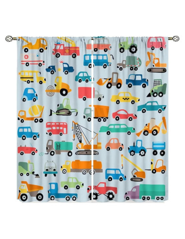 Cortinas de Niños SXXLDNG 2 Paneles 53x114 cm Caricatura