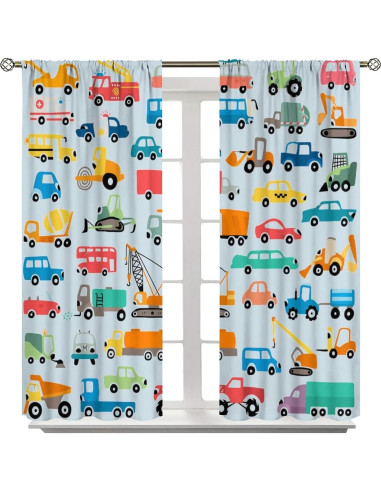 Cortinas de Niños SXXLDNG 2 Paneles 53x114 cm Caricatura
