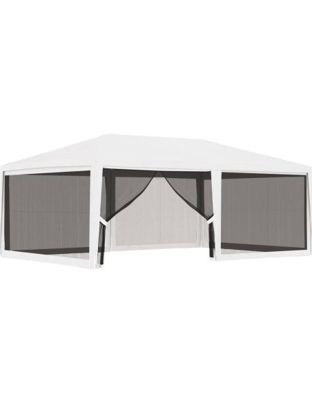 Carpa de Fiesta HXUHUWS 6x4m con Paredes de Malla y Resistente al Agua Carpa de Fiesta HXUHUWS 6x4m con Paredes de Malla y Resistente al Agua