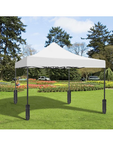 Toldo Plegable 3x3m PayLessHere Blanco con Protección UV