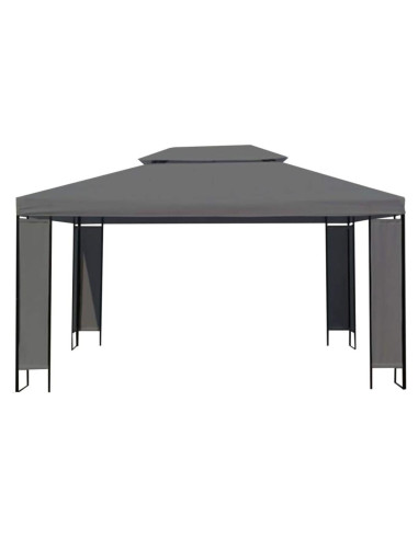 Gazebo FUDUGEHMIOFWFJJ 400x300 cm Antracita con Paredes Laterales