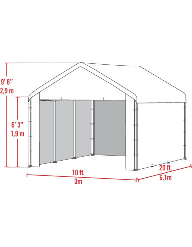 Kit de Enclosure ShelterLogic Max AP 10x20 pies - Polietileno