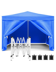Carpa Plegable 3x3m QiMaieeUSA con 4 Paredes Removibles