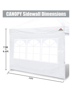 Pared Lateral para Carpa 10x10 SCOCANOPY 2 Paneles Impermeables 2