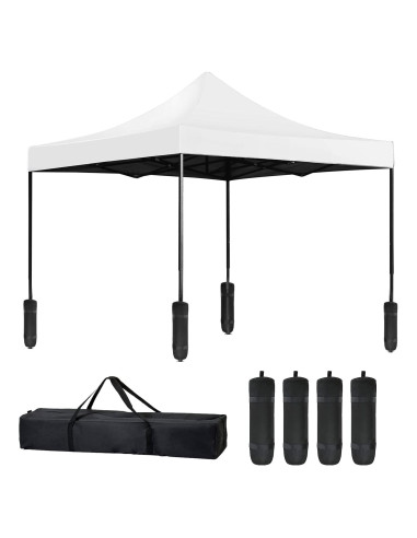Carpa Plegable NChanmar 3x3m Blanca para Camping y Fiesta