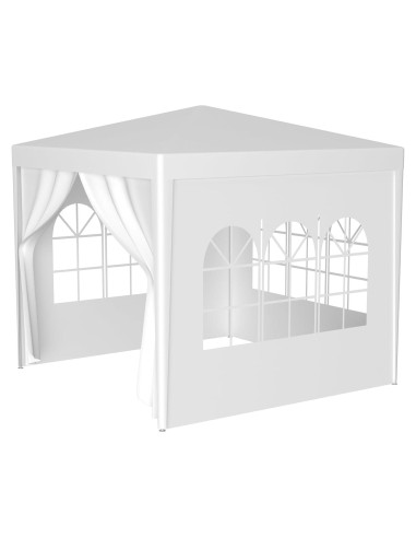 Carpa de Fiesta 3x3m YJSPSSW con 4 Paredes Removibles Blanca