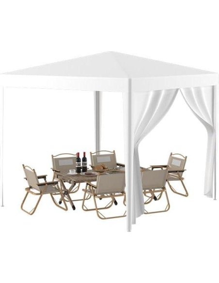 Carpa de Fiesta 3x3m YJSPSSW con 4 Paredes Removibles Blanca Carpa de Fiesta 3x3m YJSPSSW con 4 Paredes Removibles Blanca