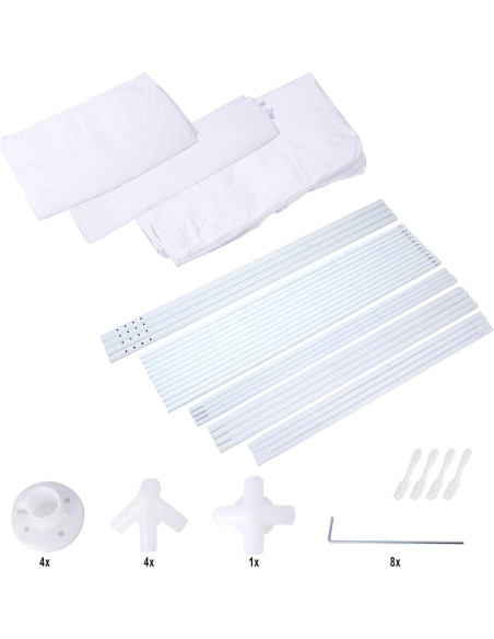 Carpa de Fiesta 3x3m YJSPSSW con 4 Paredes Removibles Blanca Carpa de Fiesta 3x3m YJSPSSW con 4 Paredes Removibles Blanca