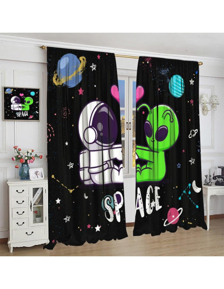 Cortinas de Caricatura Espacial Llylumty 53.5x114cm 2 Paneles Cortinas de Caricatura Espacial Llylumty 53.5x114cm 2 Paneles