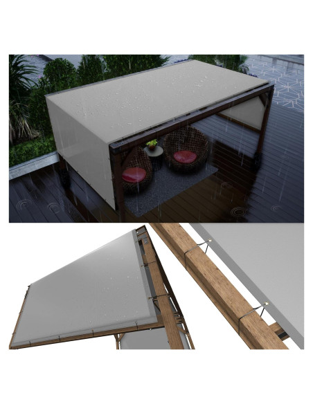 Cubierta de Pérgola ColourTree 1.83x4.27m Impermeable Gris Cubierta de Pérgola ColourTree 1.83x4.27m Impermeable Gris