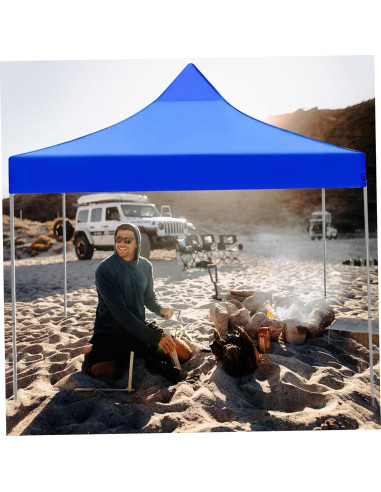 Cubierta de Reemplazo para Toldos 2.5x2.5m Eoewery Azul Impermeable