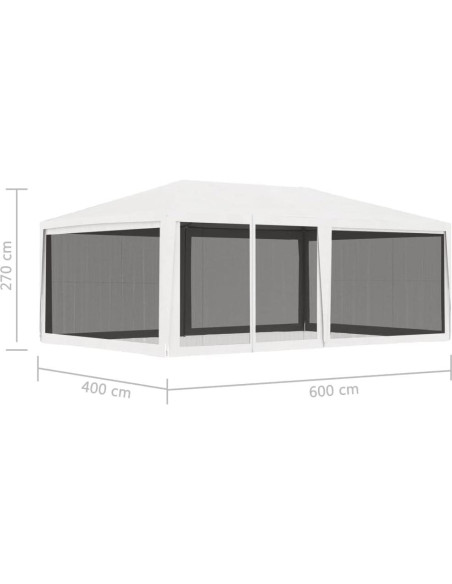Carpa para Fiestas Nirvaer 6x4m Resistente al Agua con Malla Carpa para Fiestas Nirvaer 6x4m Resistente al Agua con Malla
