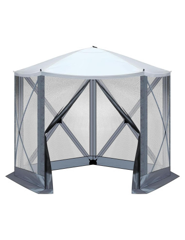 Carpa Portátil 3x3m HopeHope con Techo UV y Paredes de Malla