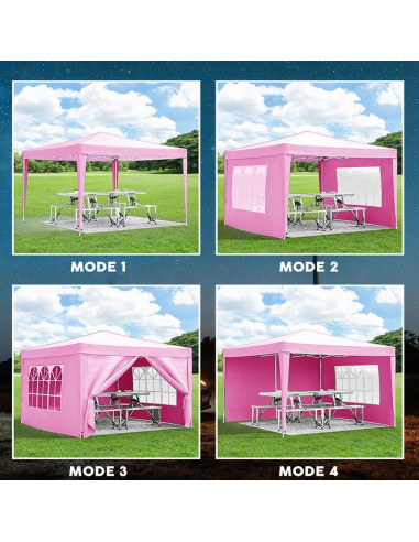 Carpa Plegable 3x3m QiMaieeUSA con 4 Paredes Removibles