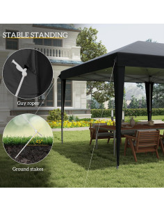 Carpa Plegable QiMaieeUSA 3.05m x 6.1m Resistente para Eventos 2