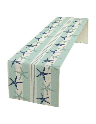 Caminito de Mesa Estrella de Mar Náutico Azul 33x304 cm