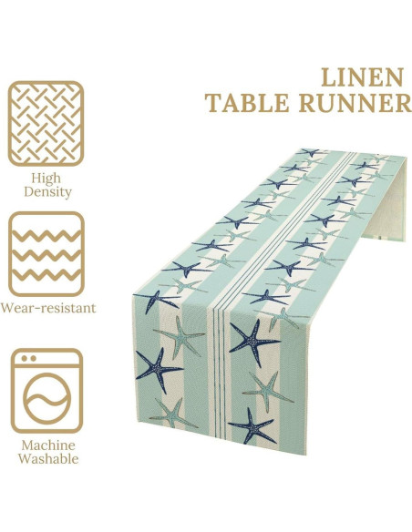 Caminito de Mesa Estrella de Mar Náutico Azul 33x304 cm Caminito de Mesa Estrella de Mar Náutico Azul 33x304 cm