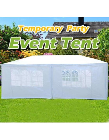 Carpa Gazebo F Fellie Cover 3.05x6.1m Blanca 6 Paredes Removibles