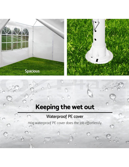 Carpa Gazebo F Fellie Cover 3.05x6.1m Blanca 6 Paredes Removibles Carpa Gazebo F Fellie Cover 3.05x6.1m Blanca 6 Paredes Removibles