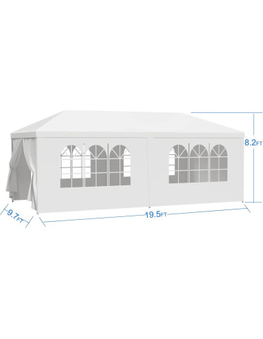 Carpa impermeable 3.05x6.1m Benicabaly con 6 paredes removibles