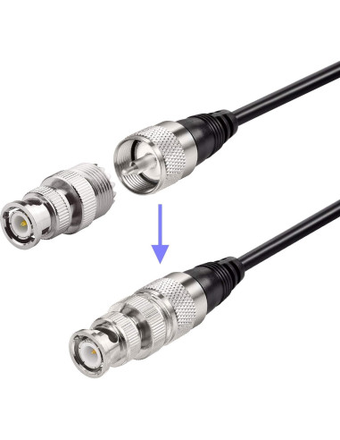 Antena de Radio CB Bingfu 27MHz con Base Magnética 33cm