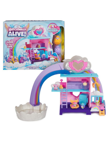 Hatchimals Alive Spin Master Juego Hatchi-Nursery 4 Figuras