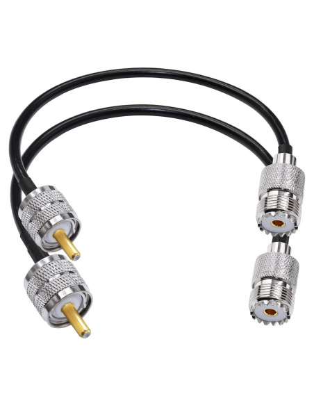 Cable Coaxial UHF RG58 Tuolnk 50cm Macho a Hembra 2PCS Cable Coaxial UHF RG58 Tuolnk 50cm Macho a Hembra 2PCS