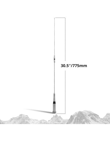 Antena Móvil Radioddity UV-711 775mm Doble Banda 144/430MHz