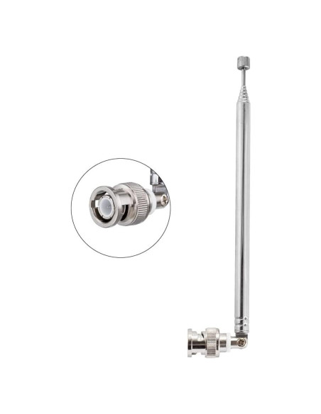 Conector BNC Macho Antena Telescópica 7 Secciones 68.5cm Conector BNC Macho Antena Telescópica 7 Secciones 68.5cm