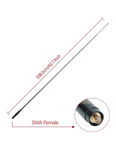 Antena Telescópica ABBREE AR-660S SMA Femenina 144/430MHz