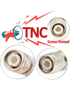 Antena Telescópica HYS 27MHz TNC para Radio CB Presidente 2