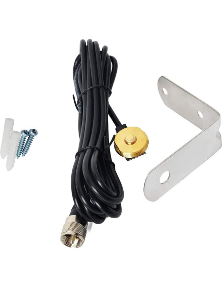 Antena VHF HYS NMO 144MHz con Soporte en L y Cable RG-58 4m Antena VHF HYS NMO 144MHz con Soporte en L y Cable RG-58 4m