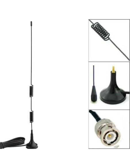 Antena de escáner VHF UHF TREADALT-TEC BNC 7dBi 3m Antena de escáner VHF UHF TREADALT-TEC BNC 7dBi 3m
