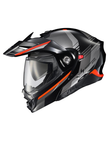 Casco Modular ScorpionEXO AT960 Aventura Negro/Rojo 3X