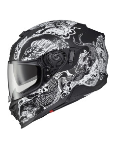 Casco ScorpionEXO EXO-T520 Nama-Sushi Negro/Blanco Pequeño