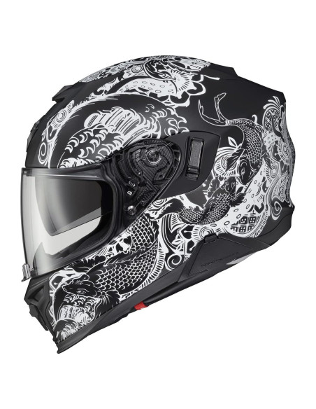 Casco ScorpionEXO EXO-T520 Nama-Sushi Negro/Blanco Mediano Casco ScorpionEXO EXO-T520 Nama-Sushi Negro/Blanco Mediano